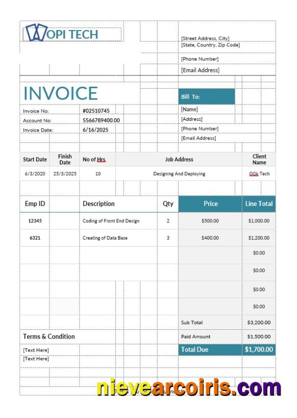Job Invoice